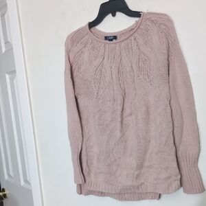 Chaps Light Pink Crew Neck Sweater